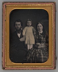 Untitled (Portrait of a Man, Woman and Girl) by Unknown Maker