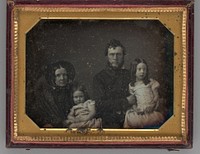 Untitled (Portrait of a Man, Woman and Two Girls) by Unknown Maker