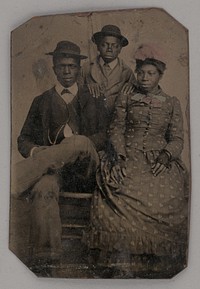Untitled (Portrait of Two Young Men and One Young Woman) by Unknown Maker