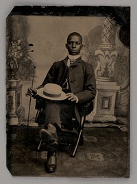 Untitled (Portait of a Seated Man Holding a Hat)