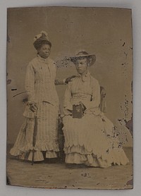 Untitled (Portrait of One Standing Woman and One Seated Woman) by Unknown Maker