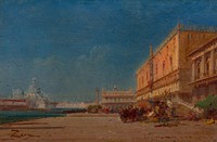 Venice from the Riva looking toward the Piazzale San Marco by Félix Ziem
