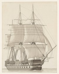 Vessel of the Russian Line (Vaisseau de ligne russe) by Christoffer Wilhelm Eckersberg