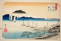 Returning Sails at Yabase (Yabase no kihan), from the series "Eight Views of Omi (Omi hakkei no uchi)" by Utagawa Hiroshige