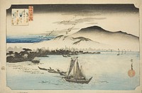 Descending Geese at Katada (Katada rakugan), from the series "Eight Views of Omi (Omi hakkei no uchi)" by Utagawa Hiroshige