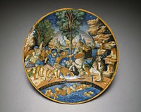 Plate with Horatio at the Bridge by Urbino Potteries