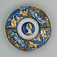 Plate with Female Bust by Castel Durante Potteries