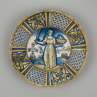 Display Plate with Judith Holding the Head of Holofernes