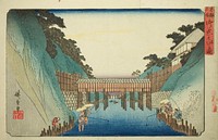 View of Ochanomizu (Ochanomizu no zu), from the series "Famous Places in the Eastern Capital (Toto meisho)" by Utagawa Hiroshige