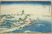 Snow on New Year's Day at Susaki (Susaki yuki no hatsuhi), from the series "Famous Views of the Eastern Capital (Toto Meisho)" by Utagawa Hiroshige