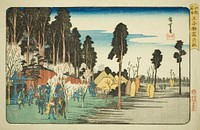 Inari Shrine at Oji (Oji Inari no yashiro), from the series "Famous Places in Edo (Koto meisho)" by Utagawa Hiroshige