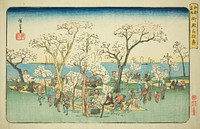 Merrymaking at Goten Hill (Gotenyama yukyo), from the series "Famous Places in Edo (Koto meisho)" by Utagawa Hiroshige