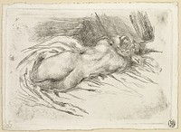 Study of a Woman Seen from the Back by Eugène Delacroix