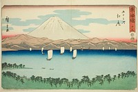 Ejiri—No. 19, from the series "Fifty-three Stations of the Tokaido (Tokaido gojusan tsugi)," also known as the Reisho Tokaido by Utagawa Hiroshige