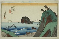 Shichirigahama in Sagami Province (Soshu Shichirigahama), from the series "Famous Places of Japan (Honcho meisho)" by Utagawa Hiroshige