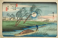 No. 32: Seba, from the series "Sixty-nine Stations of the Kisokaido (Kisokaido rokujukyu tsugi no uchi)" by Utagawa Hiroshige