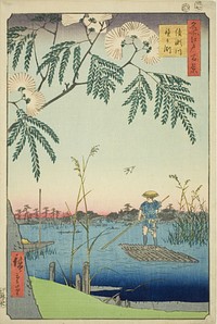 Ayase River and Kanegafuchi (Ayasegawa Kanegafuchi), from the series "One Hundred Famous Views of Edo (Meisho Edo hyakkei)" by Utagawa Hiroshige