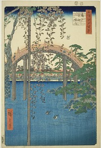 Precincts of Kameido Tenjin Shrine (Kameido Tenjin keidai), from the series "One Hundred Famous Views of Edo (Meisho Edo hyakkei)" by Utagawa Hiroshige