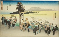 The Ebisu Festival on the Tenth Day of the First Month at Imamiya (Imamiya Toka Ebisu), from the series "Famous Views of Osaka (Naniwa meisho zue)" by Utagawa Hiroshige