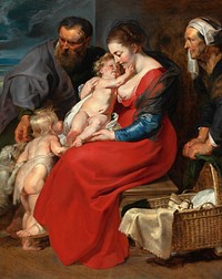The Holy Family with Saints Elizabeth and John the Baptist by Peter Paul Rubens