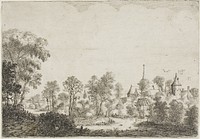 Landscape with a Man in a Boat by Jan Brosterhuisen
