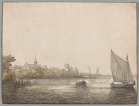 View of IJsselmonde Seen Across the New Maas by Aelbert Cuyp