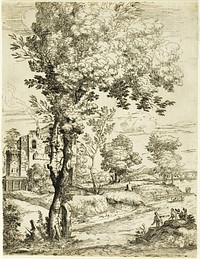 Landscape with a House by Giovanni Francesco Grimaldi