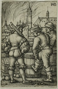 The Guard Near the Powder Casks by Hans Sebald Beham