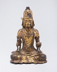 Guanyin (Avalokiteshvara) Holding Lotus-Form Cup