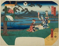 The Toi Jewel River in Settsu Province (Settsu Toi) and the Koya Jewel River in Kii Province (Kii Koya no Tamagawa), from the series "Six Jewel Rivers in Various Provinces (Shokoku Mu Tamagawa)" by Utagawa Hiroshige