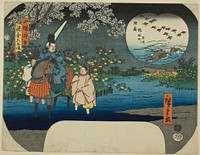 The Ide Jewel River in Yamashiro Province (Yamashiro Ide) and the Noda Jewel River in Mutsu Province (Mutsu Noda no Tamagawa), from the series "Six Jewel Rivers in Various Provinces (Shokoku Mu Tamagawa)" by Utagawa Hiroshige