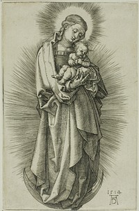 The Virgin on the Crescent with a Diadem by Albrecht Dürer