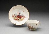 Cup and Saucer by Ludwigsburg Porcelain Factory