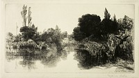 Shere Mill Pond, No. II (large plate) by Francis Seymour Haden