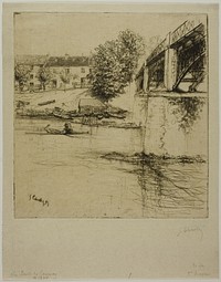 The Bridge at Gournay, from the Side by Gustave Leheutre