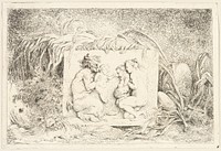 Satyr's Family from Bacchanales, or Satyr's Games by Jean Honoré Fragonard