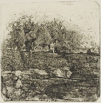 Trees in a Meadow by Giovanni Fattori