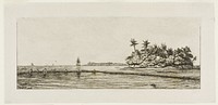 Oceania: Fishing, Near Islands with Palms in the Uea or Wallis Group, 1845 by Charles Meryon