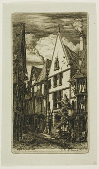 Rue des Toiles, Bourges by Charles Meryon