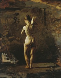 Study for "William Rush Carving His Allegorical Figure of the Schuylkill River" by Thomas Eakins