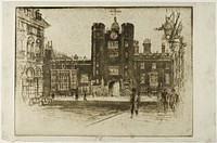 Saint James' Palace, from Saint James' Street by Joseph Pennell