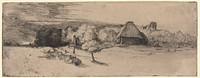 Landscape with a Farm Building and the "House with the Tower" by Rembrandt van Rijn