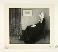 Arrangement in Grey and Black: Portrait of the Artist's Mother, after Whistler by Thomas Robert Way