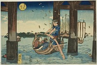 Tsukuda Island (Tsukudajima), from the series "Famous Places in the Eastern Capital (Toto meisho)" by Utagawa Kuniyoshi