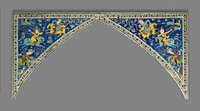 Pair of spandrels with hunt scenes