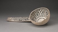Dipper or Ladle with Interlocking Zigzag and Step-Fret Designs by Ancestral Pueblo (Anasazi)