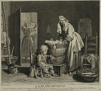 The Washerwoman by Charles Nicolas Cochin, I