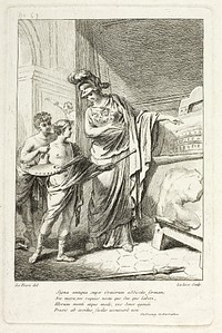 Minerva Teaching a Young Artist, illustration for the Catalogue historique du Cabinet by Mariette by Ange Laurent de Lalive de Jully