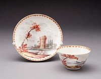 Tea Bowl and Saucer by Chelsea Porcelain Factory