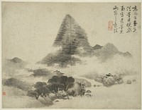 Landscape in the Style of Ancient Masters: after Gao Shangshu, following Dong Yuan (active 937-975) and Ju Ran, and later in the style of Mi Fu (1051_-1107) by Lan Ying